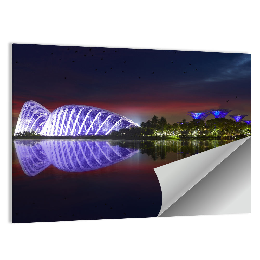 Gardens by the Bay Night Wall Art