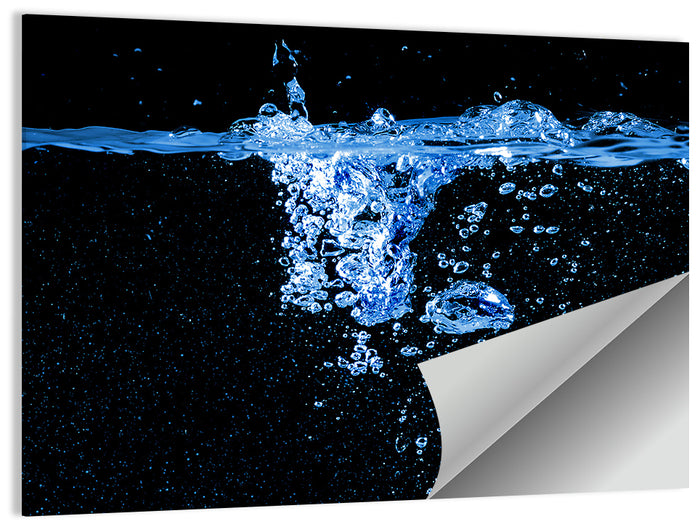 Underwater Bubble Motion Wall Art as a poster print
