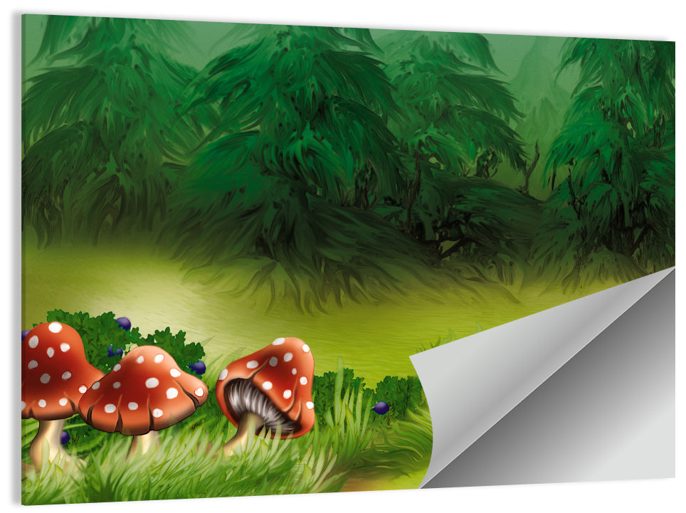 Fly Agarics Illustration Wall Art