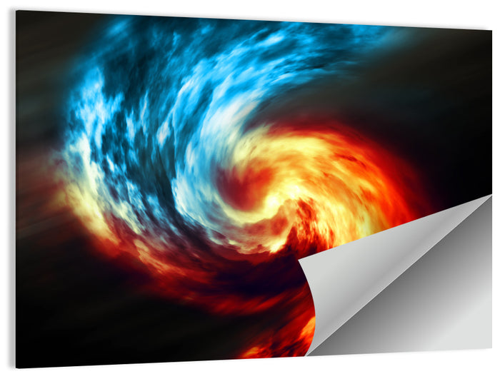 Smoky Spiral Vortex Wall Art as a poster print