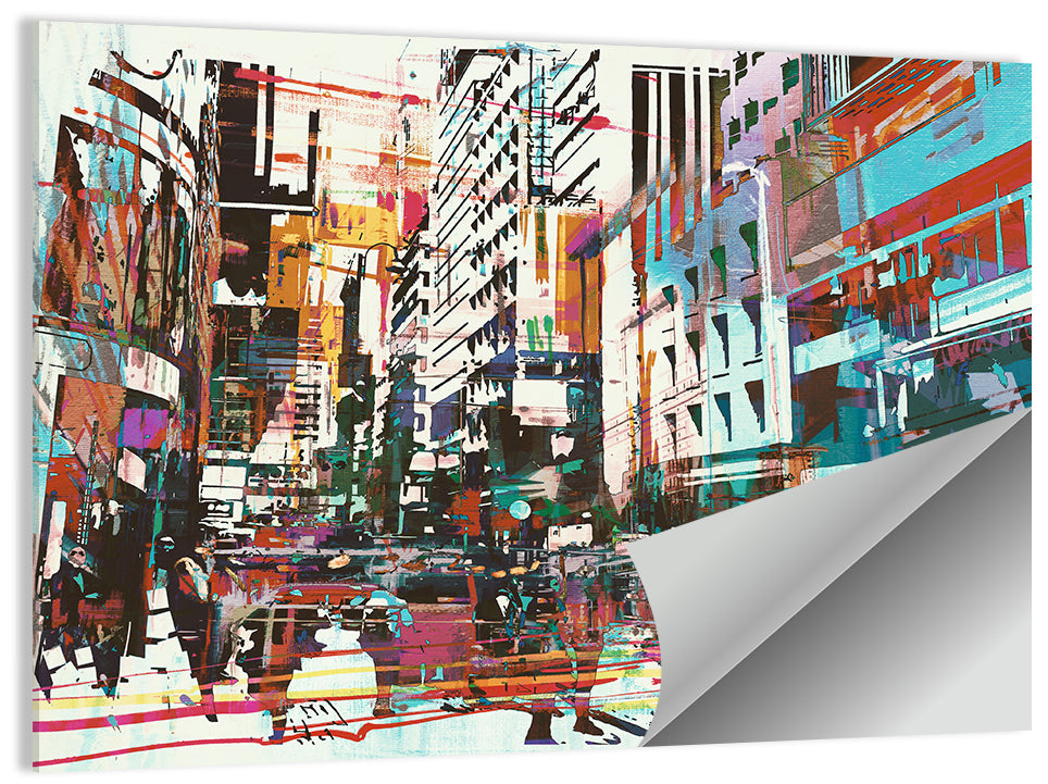 Cityscape Illustration Wall Art