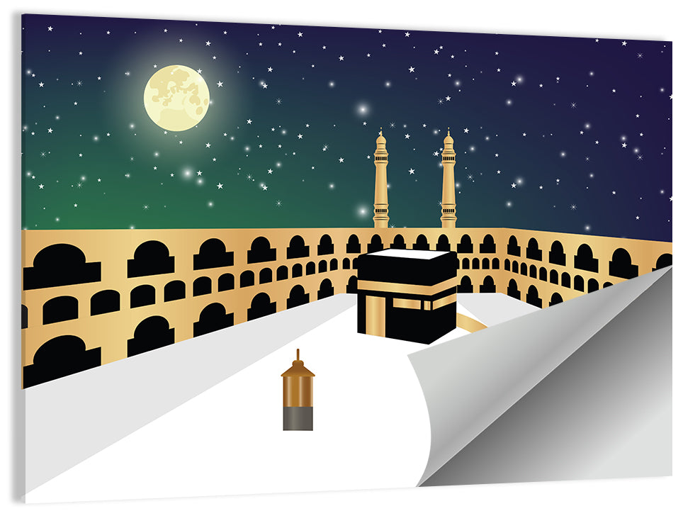 Khana e Kaba Illustration Wall Art