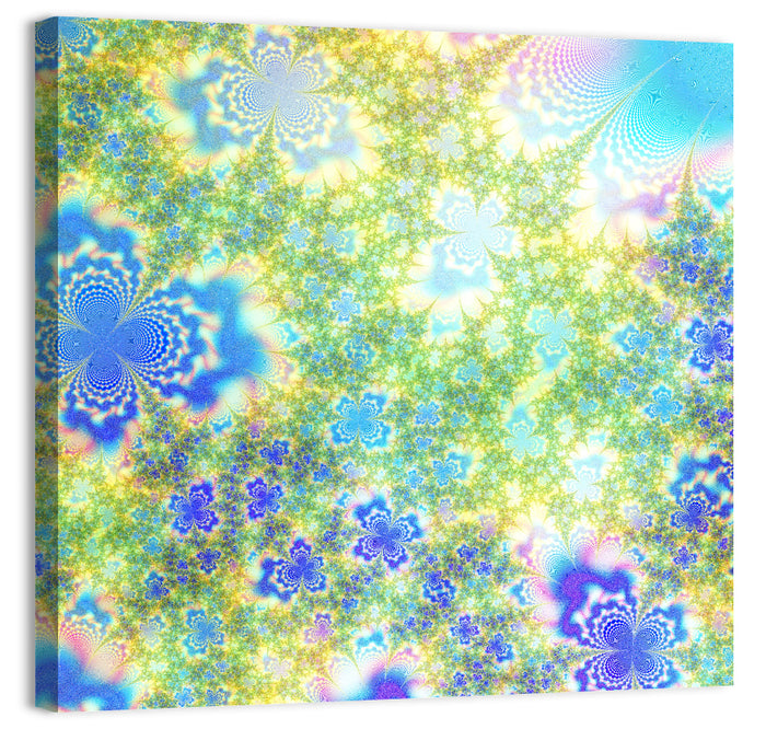 Spring Summer Fractal Bloom Wall Art as a canvas print