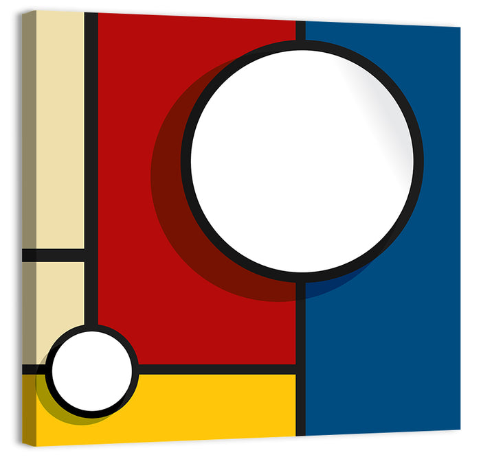 Bubble Grid Geometric Design Wall Art as a canvas print