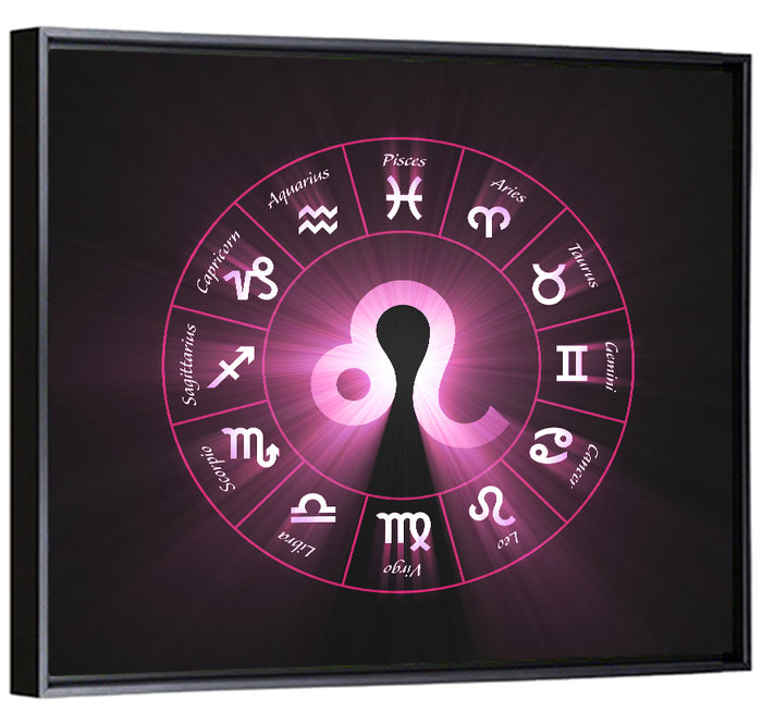 Leo Light Flare Wall Art as a framed canvas