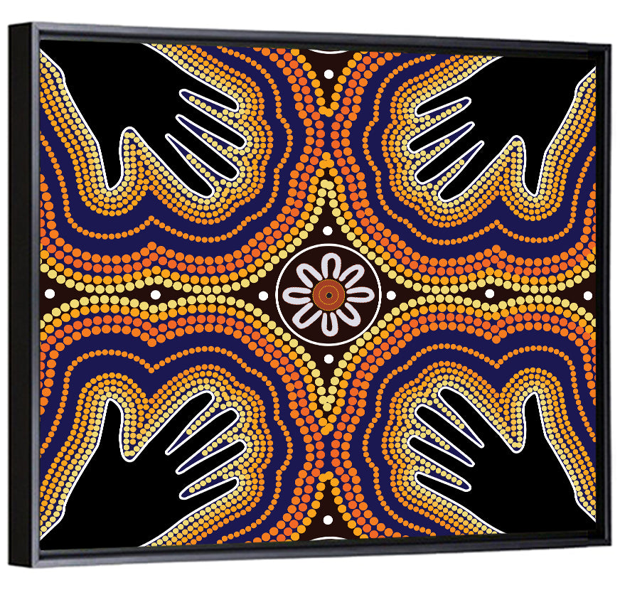 Dotted Hands Painting Wall Art