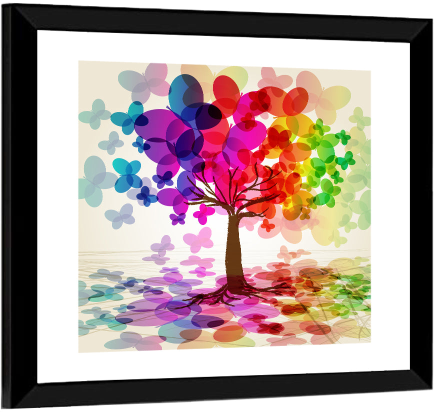 Colorful Tree Abstract Wall Art