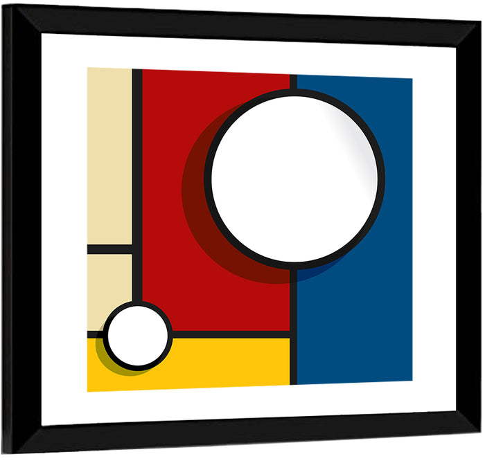 Bubble Grid Geometric Design Wall Art as a framed print