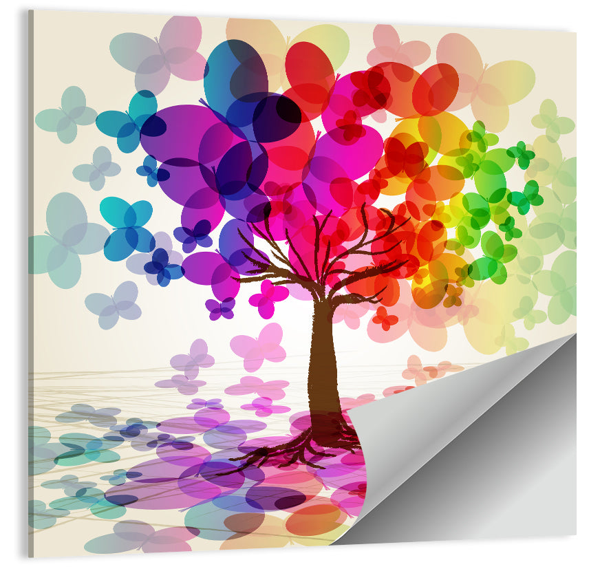 Colorful Tree Abstract Wall Art