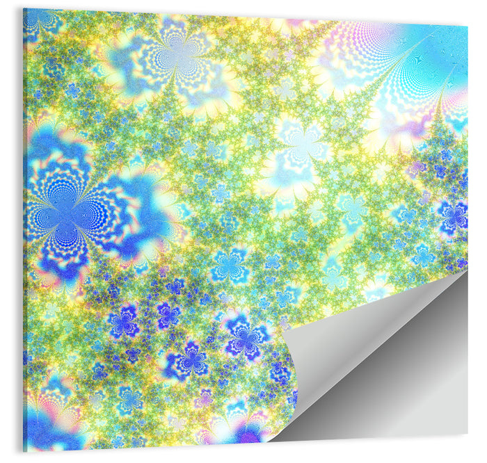 Spring Summer Fractal Bloom Wall Art as a poster print