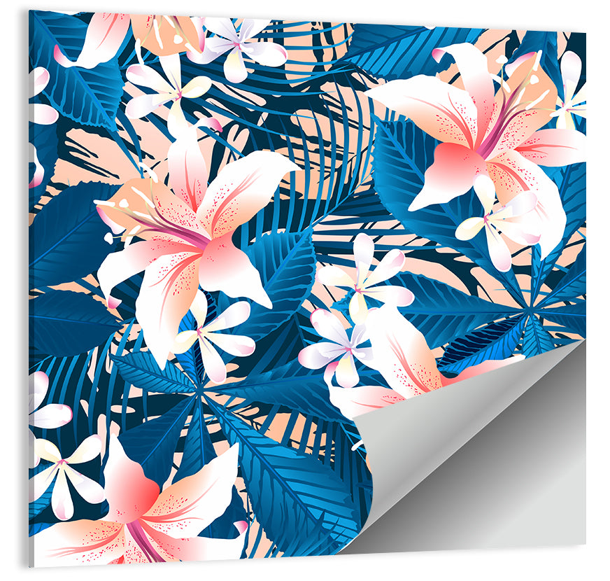 Tropical Hibiscus Floral Wall Art