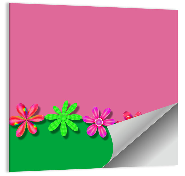 Fantasy Flowers Illustration Wall Art as a poster print