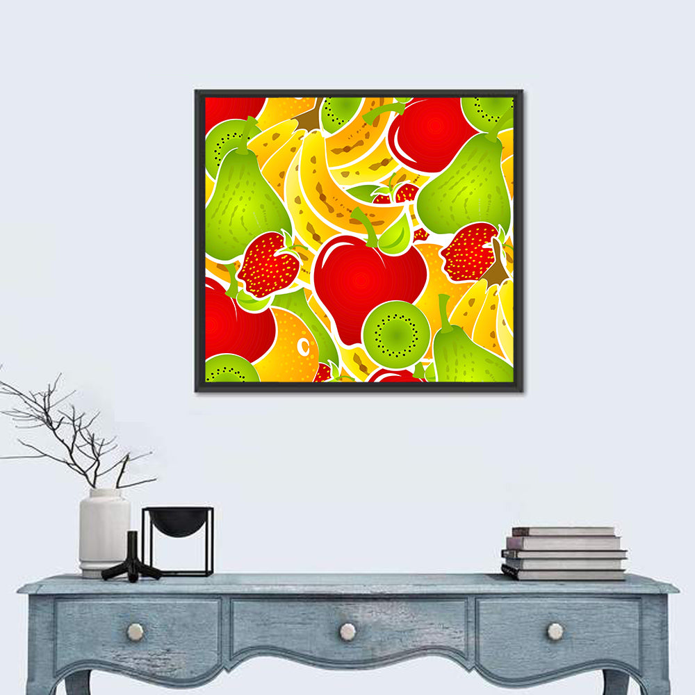 Healthy Fruits Illustration Wall Art