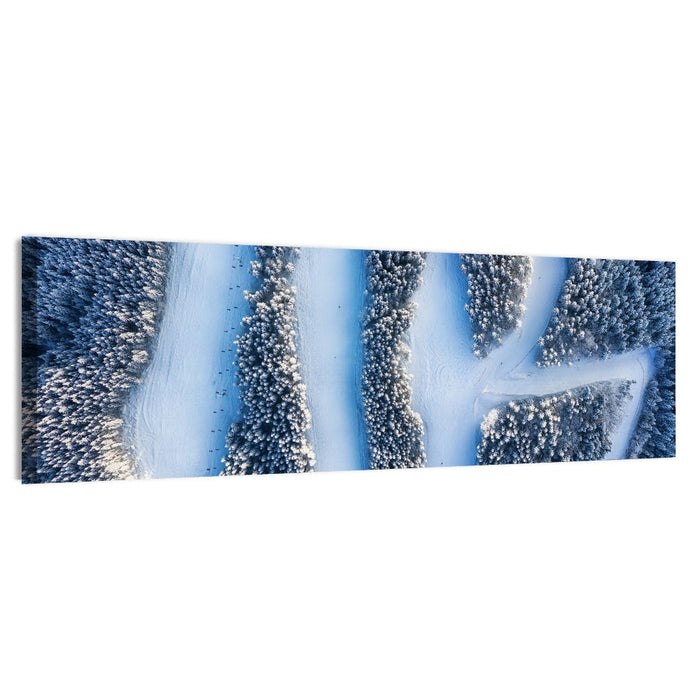 Ski Resort Pathways Wall Art as a canvas print