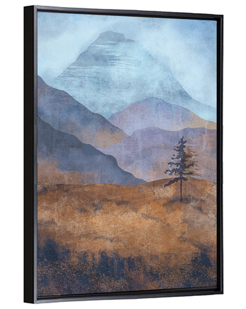 Textured Mountain Landscape Wall Art