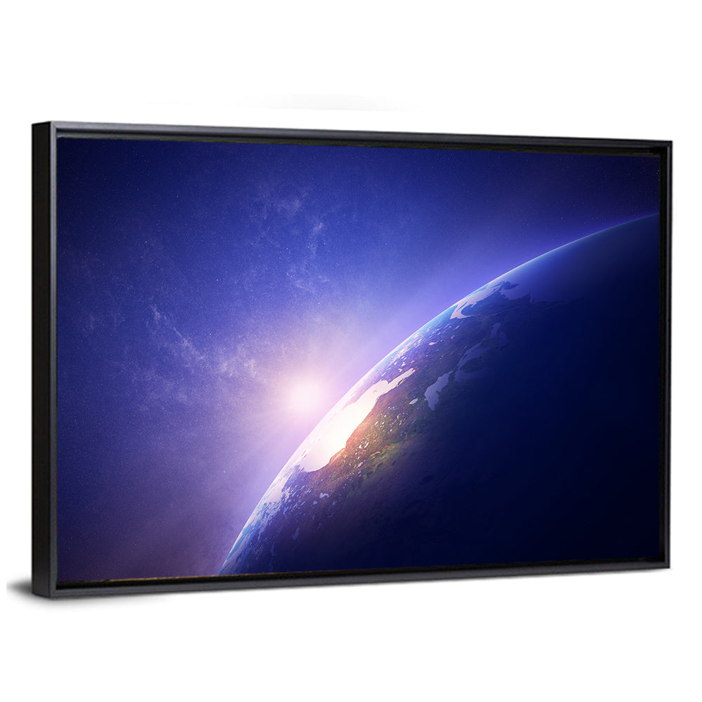 Glowing Sunrise Over North America Wall Art