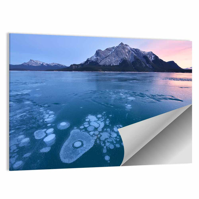 Abraham Lake Ice Bubbles Wall Art as a poster print