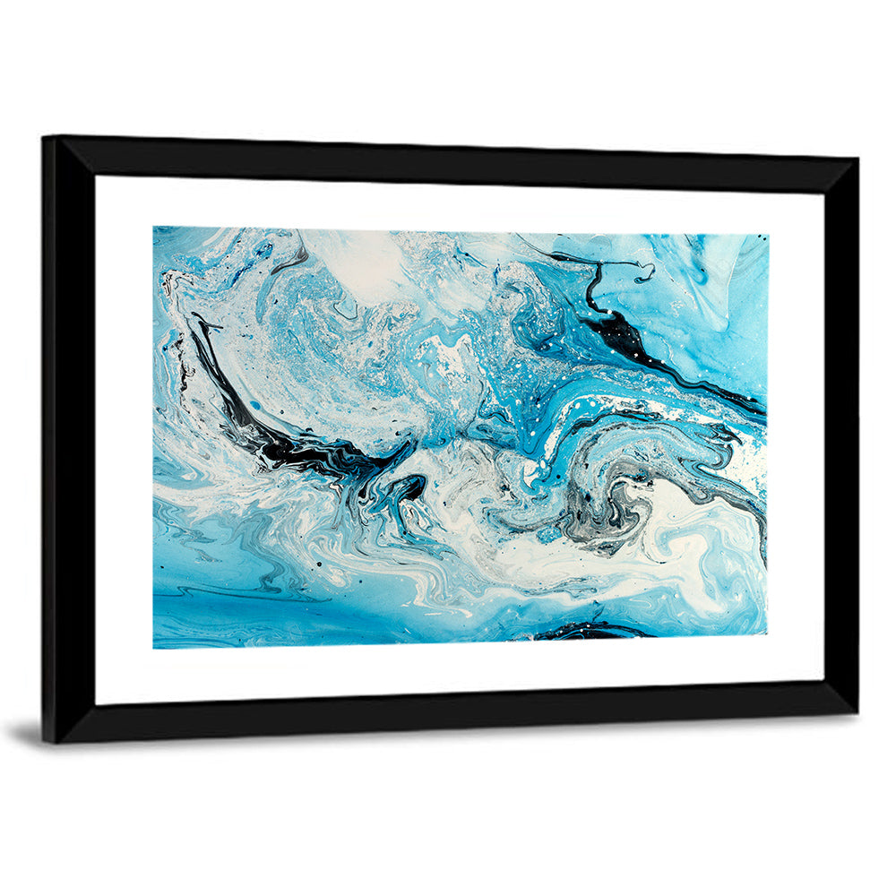 Marbled Ocean Swirl Wall Art