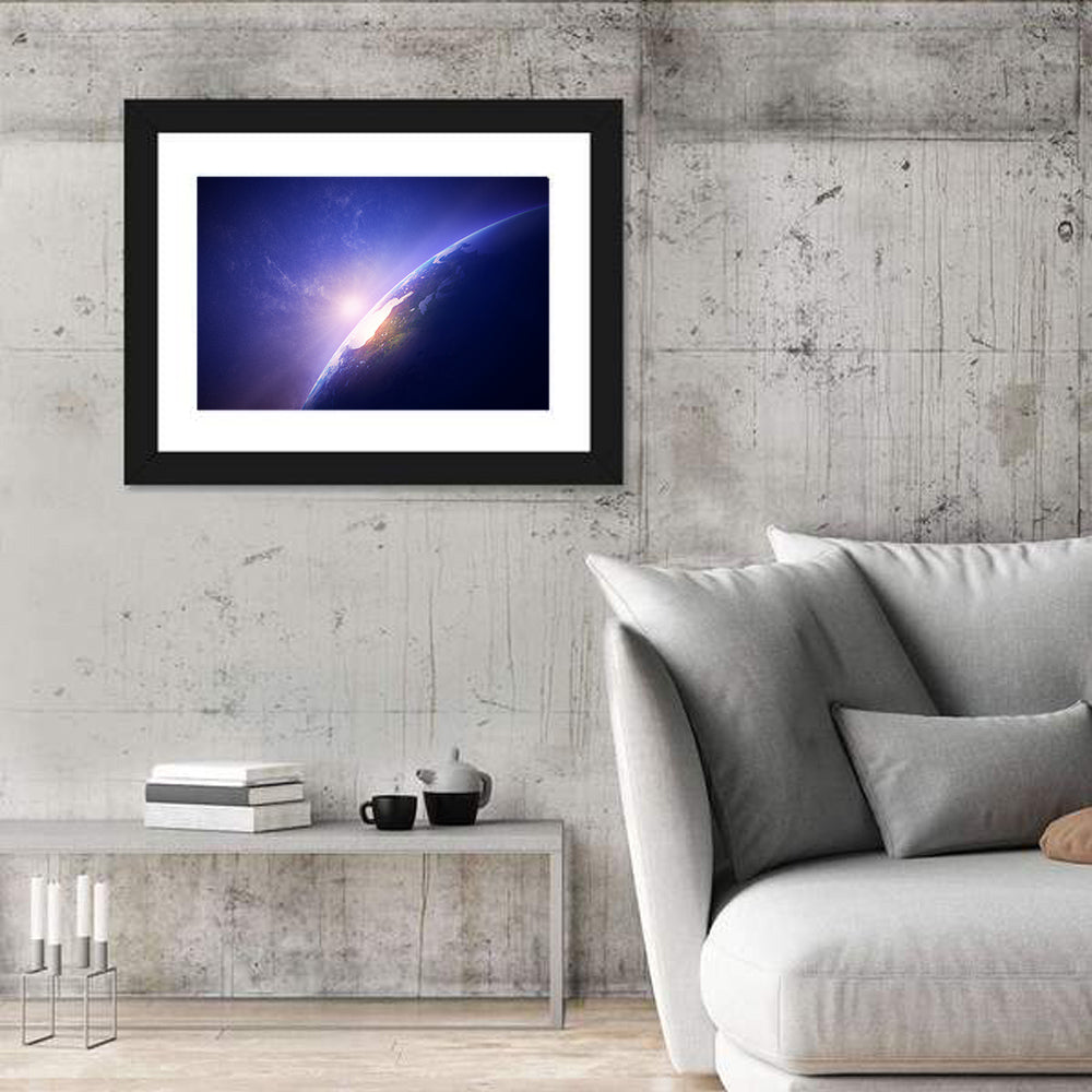 Glowing Sunrise Over North America Wall Art