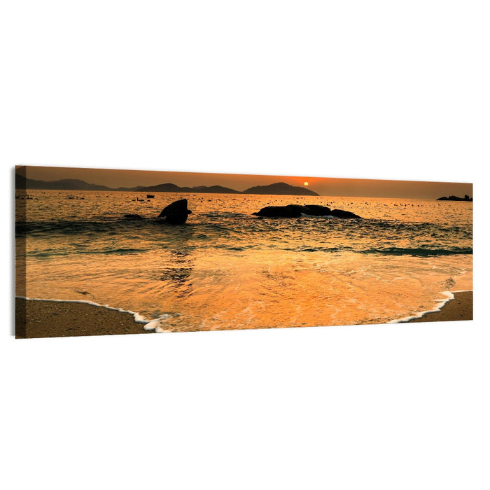 Khanh Hoa Beach Sunset Wall Art as a canvas print