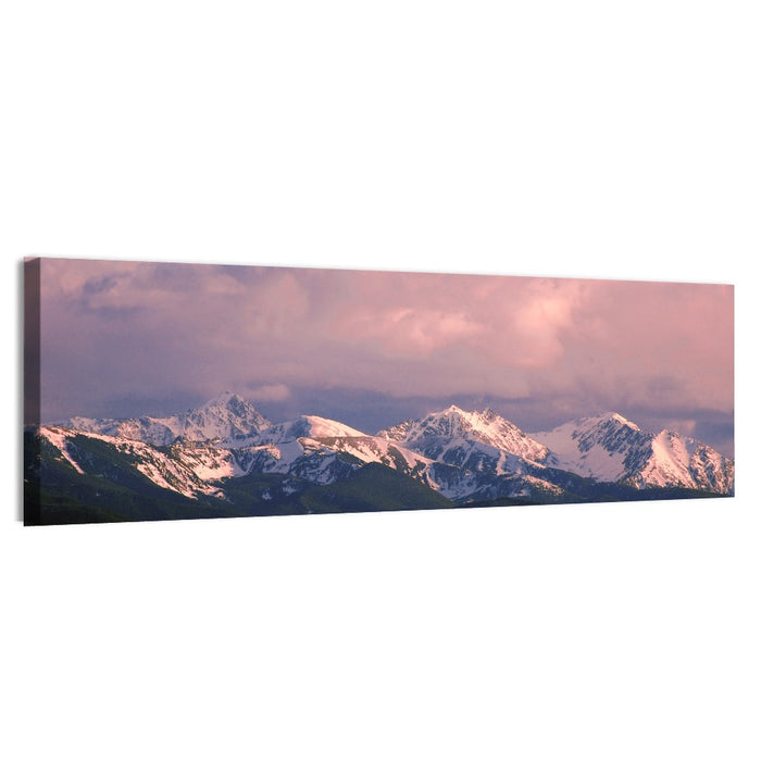 Spanish Peaks Alpenglow Montana Wall Art as a canvas print