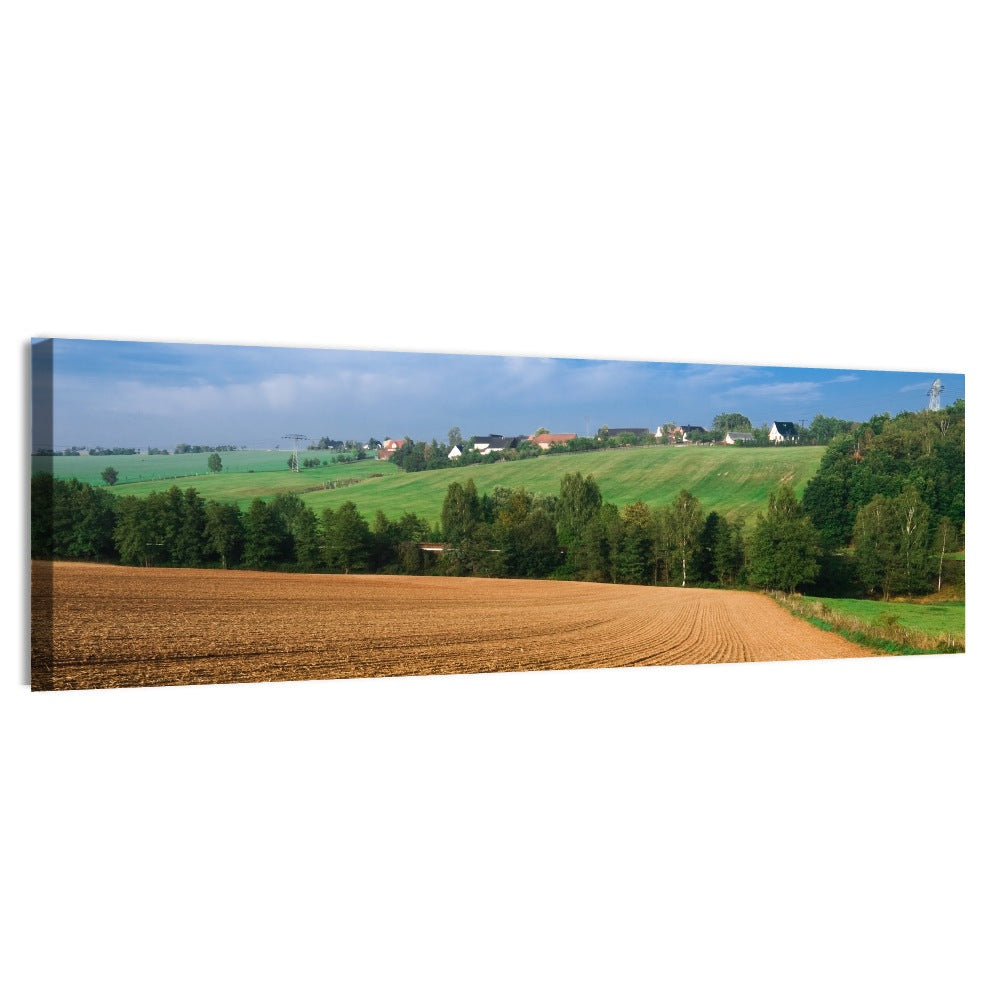 Kansas Wheat Fields Wall Art, canvas print, panoramic