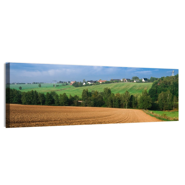 Kansas Wheat Fields Wall Art as a canvas print