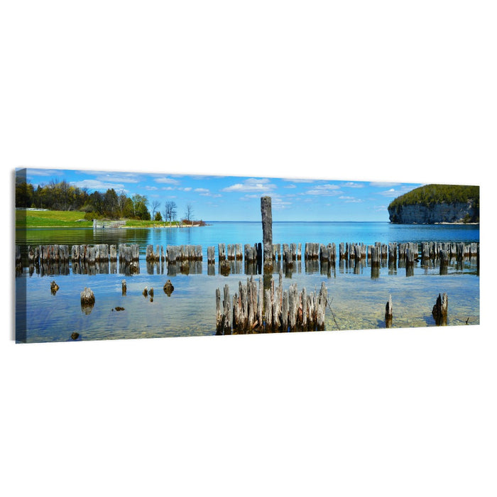 Big Bay De Noc Garden View Wall Art as a canvas print