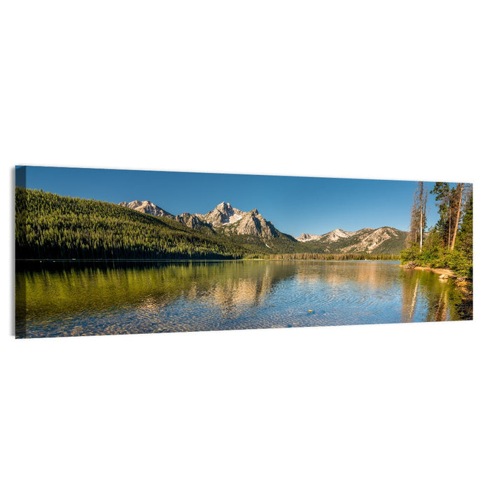 Morning Light at Stanley Lake Wall Art as a canvas print
