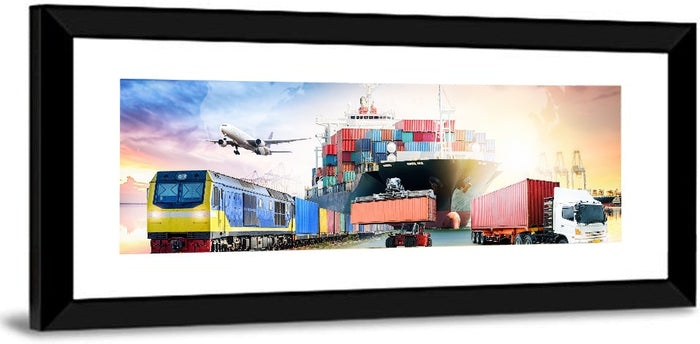 Global Logistics Concept Wall Art as a framed print