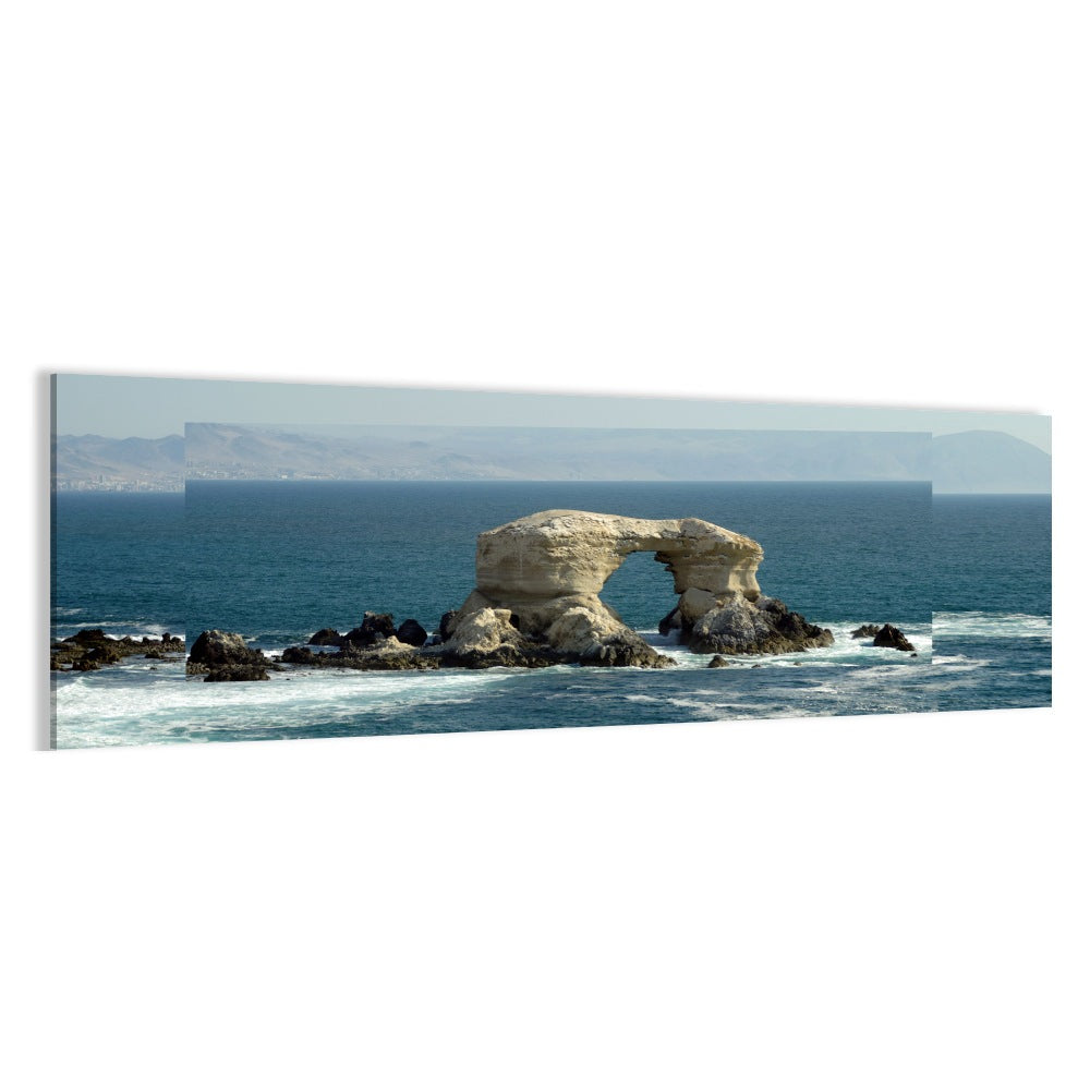 Stone Arch at Shell Beach Wall Art in a room, panoramic