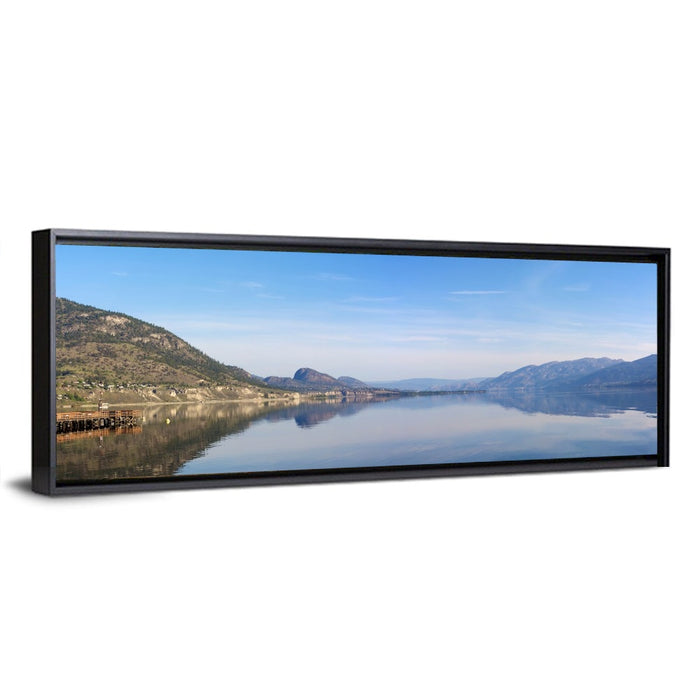 Lake Okanagan Reflection Wall Art as a framed canvas