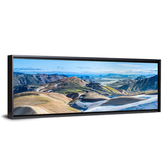 Rhyolite Mountain Range Wall Art as a framed canvas
