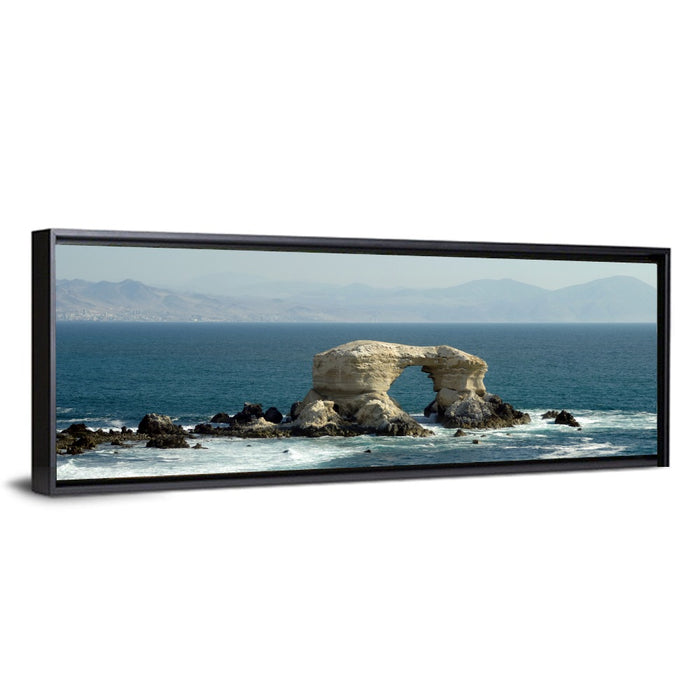 Stone Arch at Shell Beach Wall Art as a framed canvas