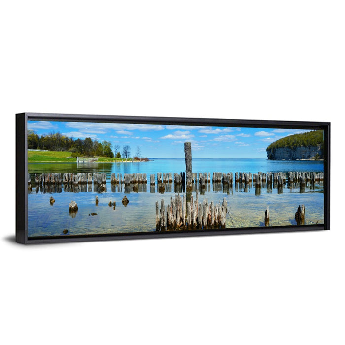 Big Bay De Noc Garden View Wall Art as a framed canvas