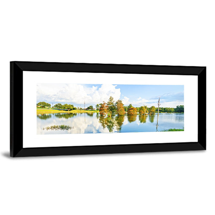 Lafayette Bayou Reflection Wall Art as a framed print