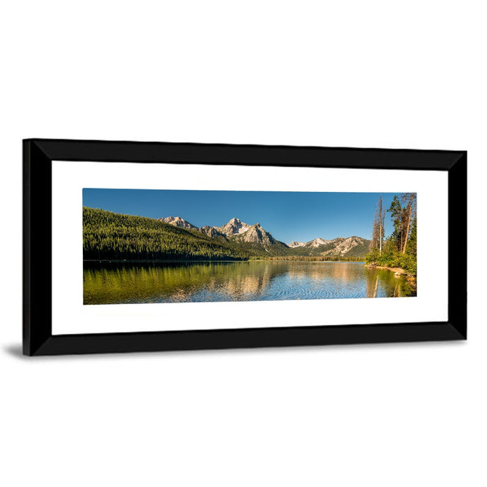 Morning Light at Stanley Lake Wall Art as a framed print