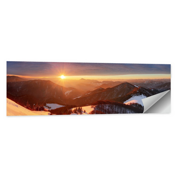 Slovakia Winter Mountain Sunset Wall Art as a poster print