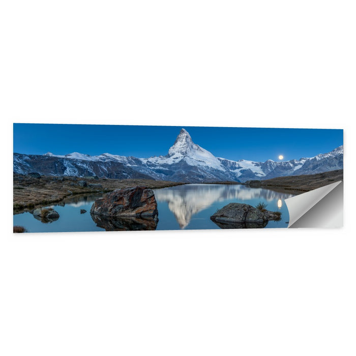 Matterhorn Sunset Over Stelli Lake Wall Art as a poster print