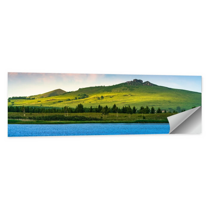 Hongsong Lake with Mountain Peak Wall Art as a poster print
