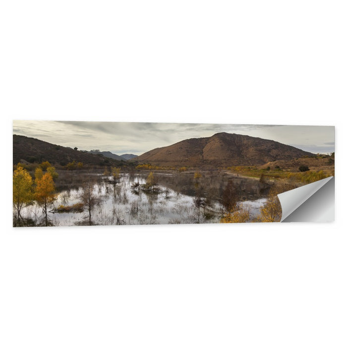 Lake Hodges Autumn Reflection Wall Art as a poster print
