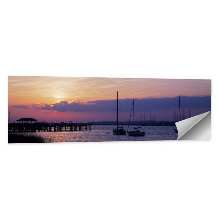 South Carolina Coastal Harbor Wall Art as a poster print