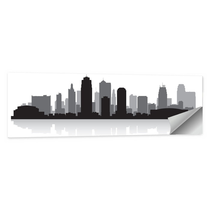 Kansas City Skyline Wall Art as a poster print