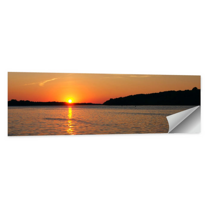 Mississippi River Sunset Wall Art as a poster print