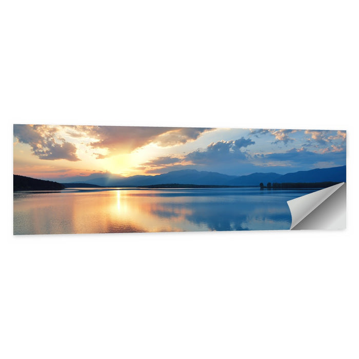 Golden Hour Lake Reflection Wall Art as a poster print