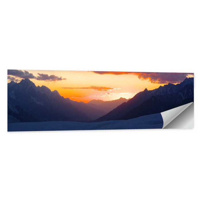 Hispar Pass Sunset Wall Art as a poster print