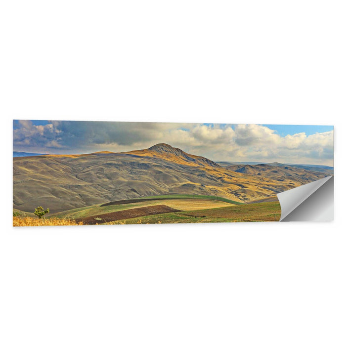 Shamakhi Valley Harvest Fields Wall Art as a poster print