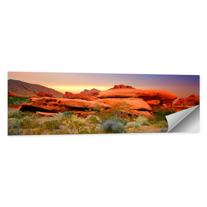 Red Rock Canyon Sunset Wall Art as a poster print