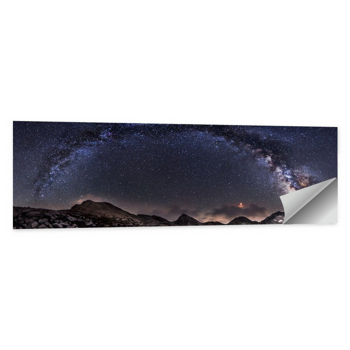 Milky Way Over Mountain Ridge Wall Art as a poster print
