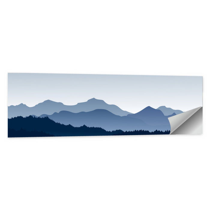 Blue Morning Mountains Wall Art as a poster print